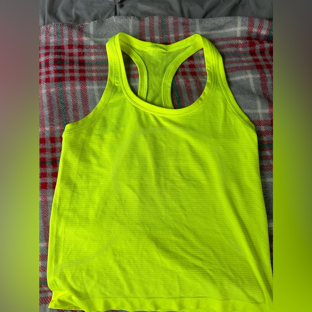 Neon lululemon tank top